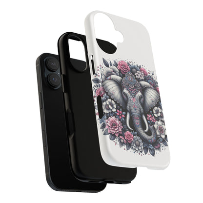 Ornate Floral Elephant Mobile Cover – Elegant Bohemian Art