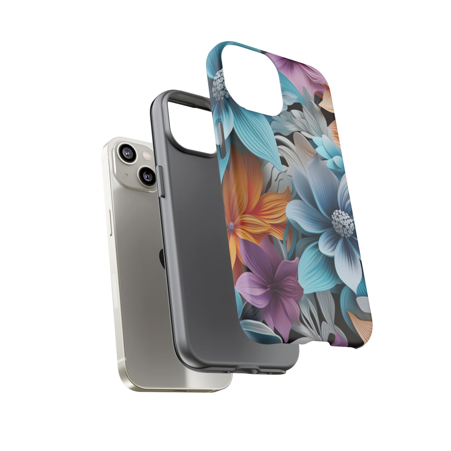 Elegant 3D Floral Bloom Mobile Case – Vivid & Artistic