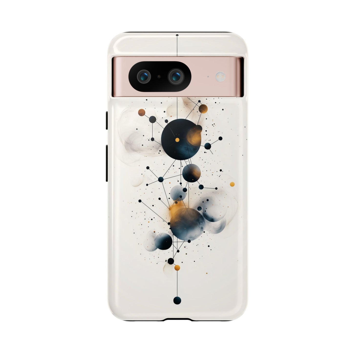 Cosmic Connect – Orbital Geometry Abstract Phone Case for iPhone, Google Pixel, Samsung