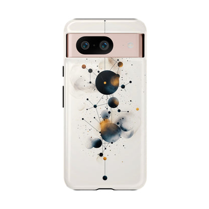 Cosmic Connect – Orbital Geometry Abstract Phone Case for iPhone, Google Pixel, Samsung