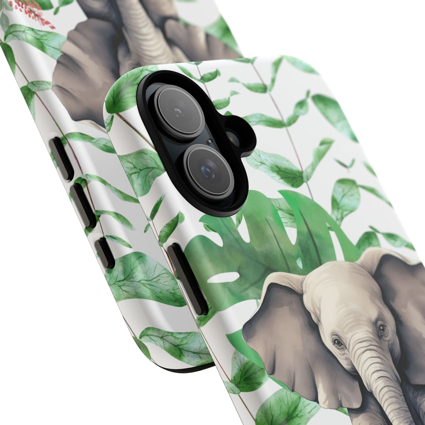 Cute Baby Elephant Mobile Cover – Floral & Tropical Aesthetic