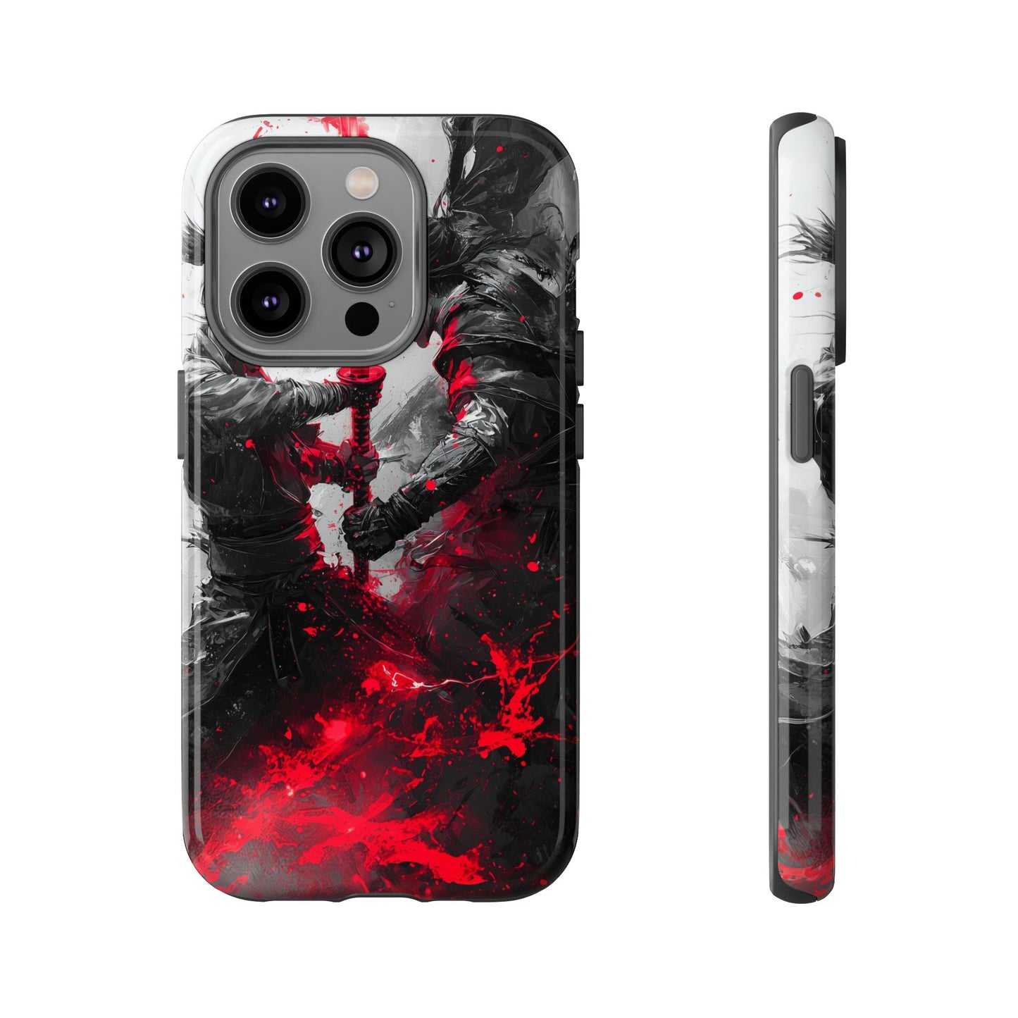 Duel of Fates | Red Energy Samurai Clash Phone Case for iPhone, Samsung & Pixel