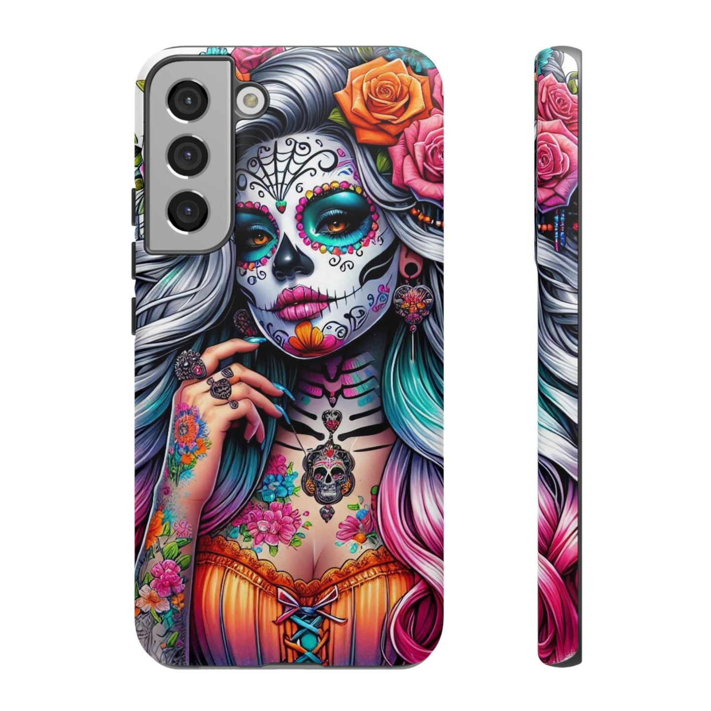 Sugar Skull Goddess – Día de los Muertos Floral Queen Mobile Cover