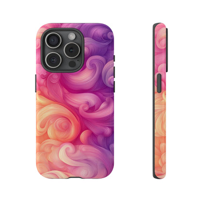 Cotton Candy Swirl Watercolor Phone Case for iPhone, google Pixel & Samsung