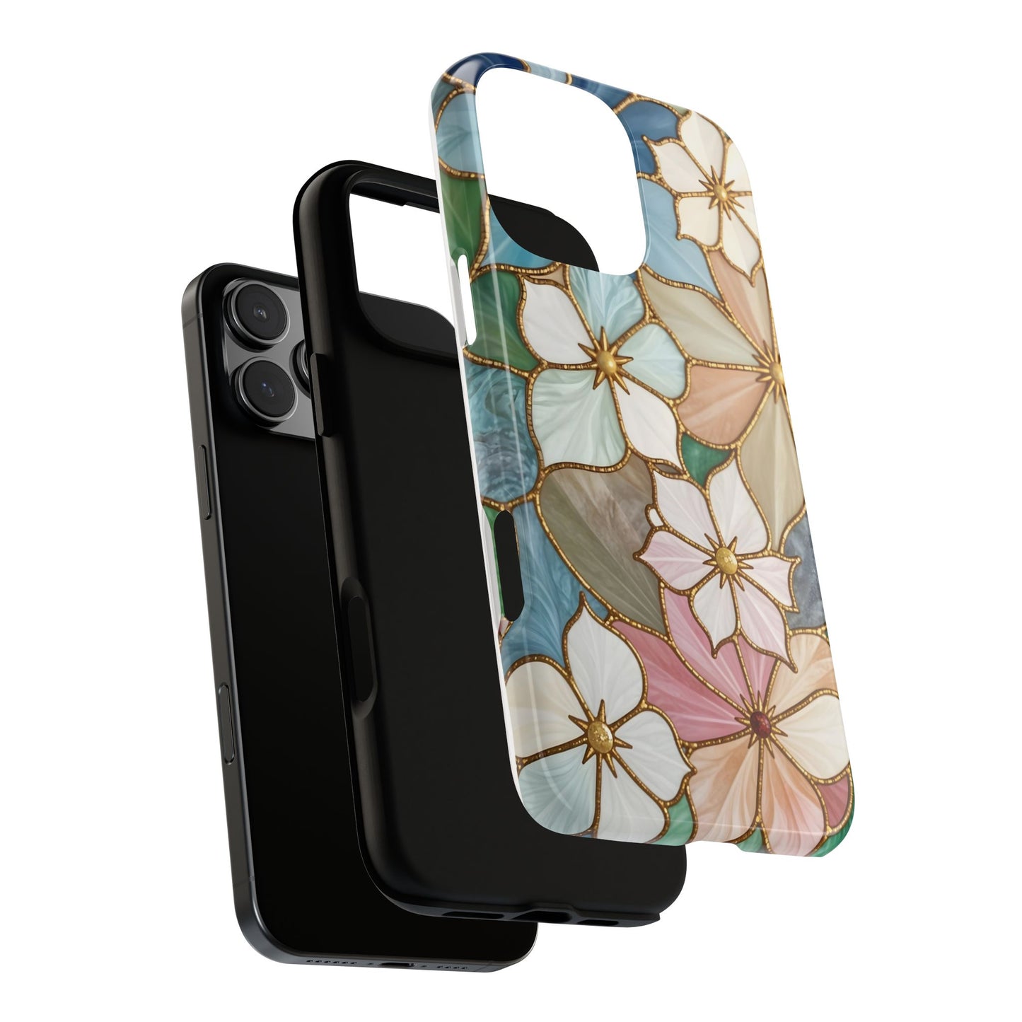 Floral Symphony: Stained Glass Elegance