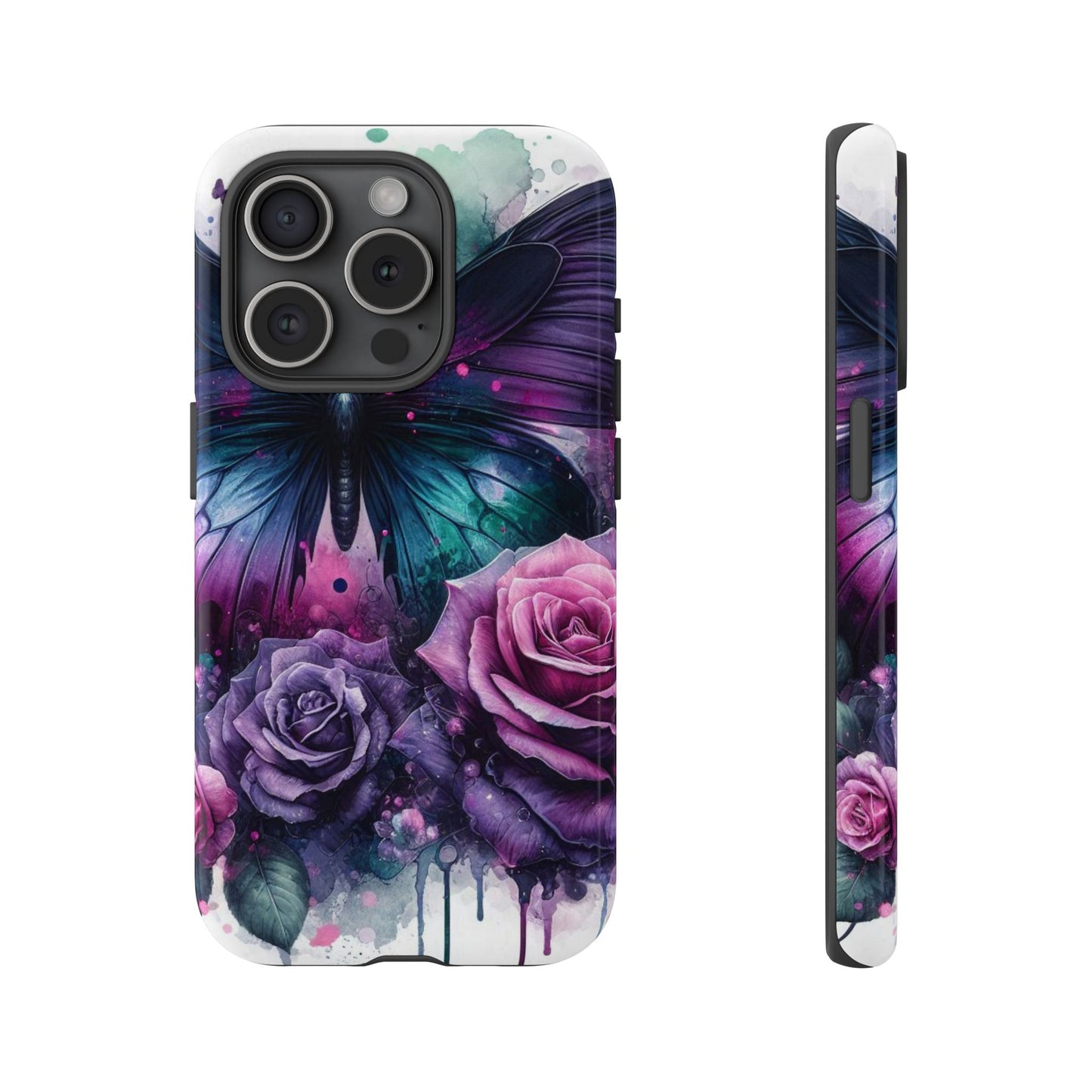 Mystic Bloom – Vibrant Butterfly & Rose Art Mobile Cover