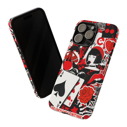 Bold Red & Black Ace Card Phone Case