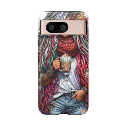 Boho Winter Queen – Cozy Dreads & Holiday Vibes Mobile Cover