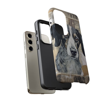 Rustic Dog Portrait – Vintage Collage Style