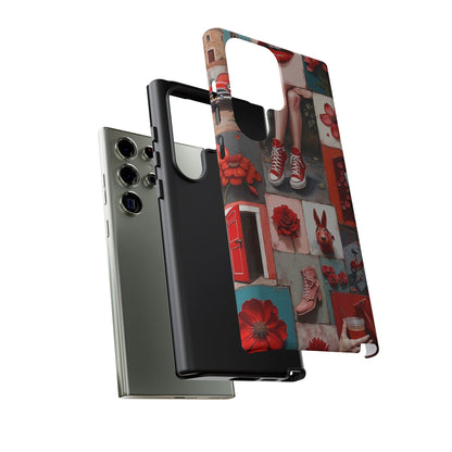 Red Sneakers & Roses Collage Phone Case