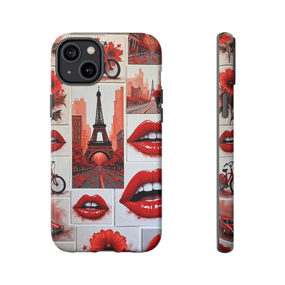 Red Lips & Eiffel Tower Phone Case