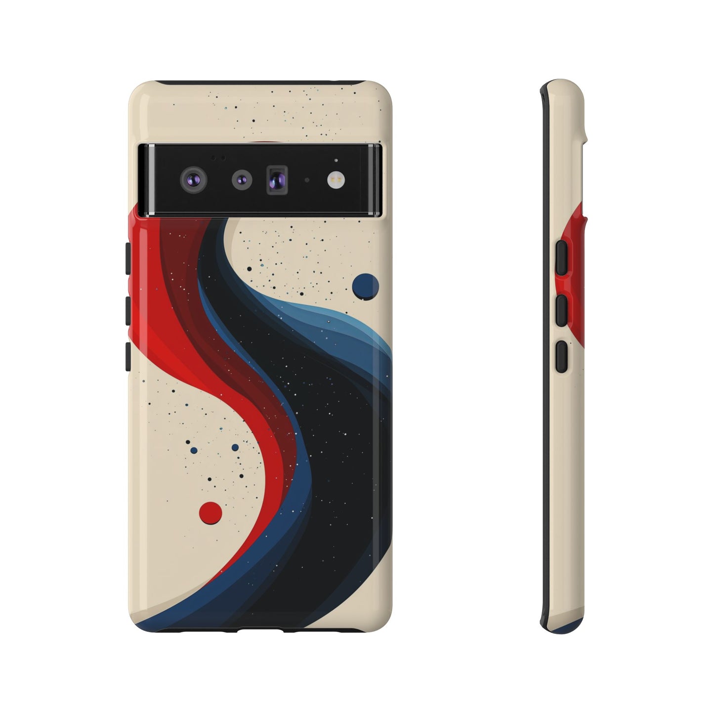 Galactic Drift – Cosmic Wave Abstract Phone Case for iPhone, Samsung & Pixel