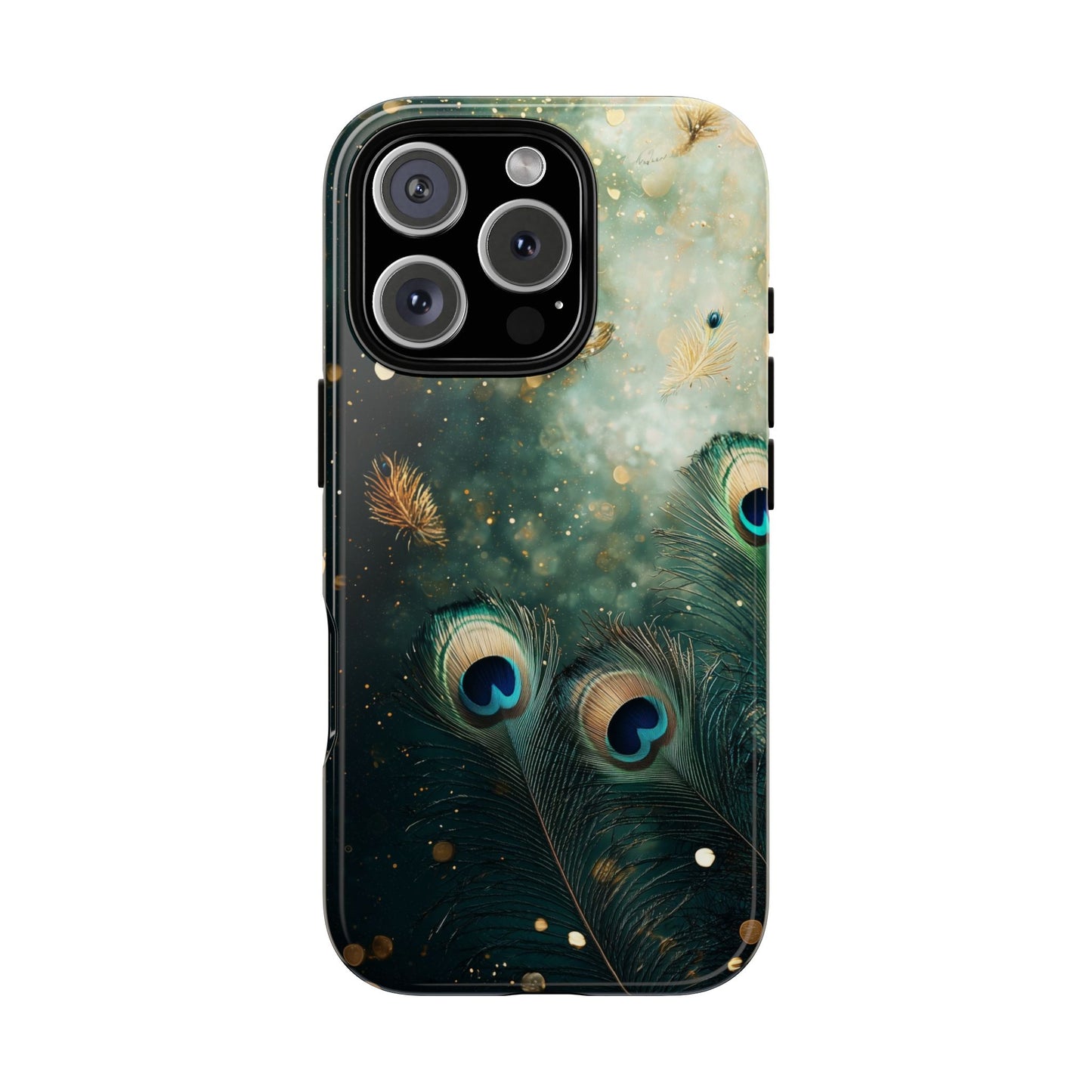 Iridescent Peacock Feather Luxe Phone Case for iPhone, Samsung & Google Pixel