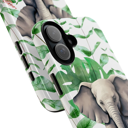 Cute Baby Elephant Mobile Cover – Floral & Tropical Aesthetic