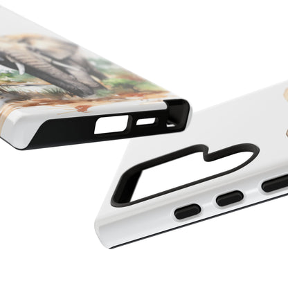 Safari Watercolor Elephant Mobile Cover – Artistic Wildlife Design