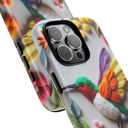 Elegant Hummingbird with Floral Mosaic Design | Nature's Artistic Vibes | iPhone 16 Pro