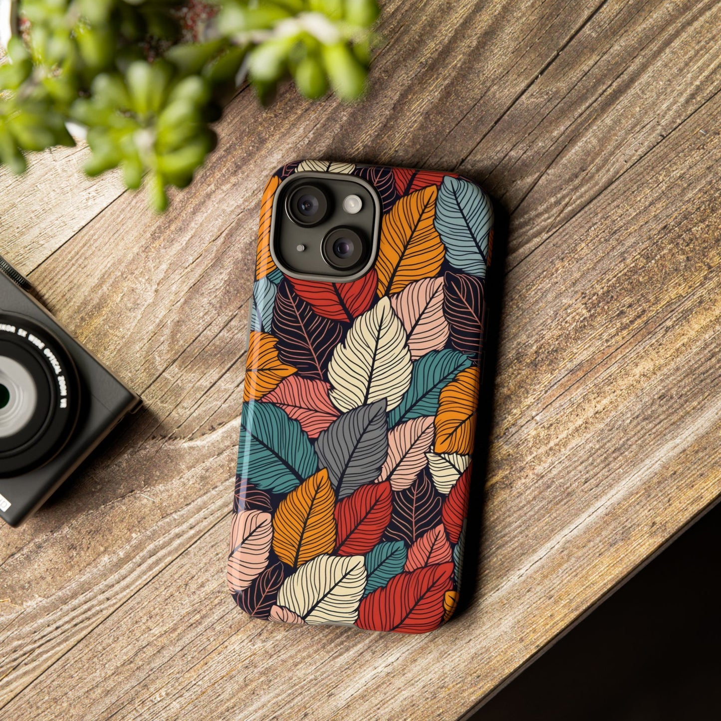 Colorful Abstract Leaves Pattern Design