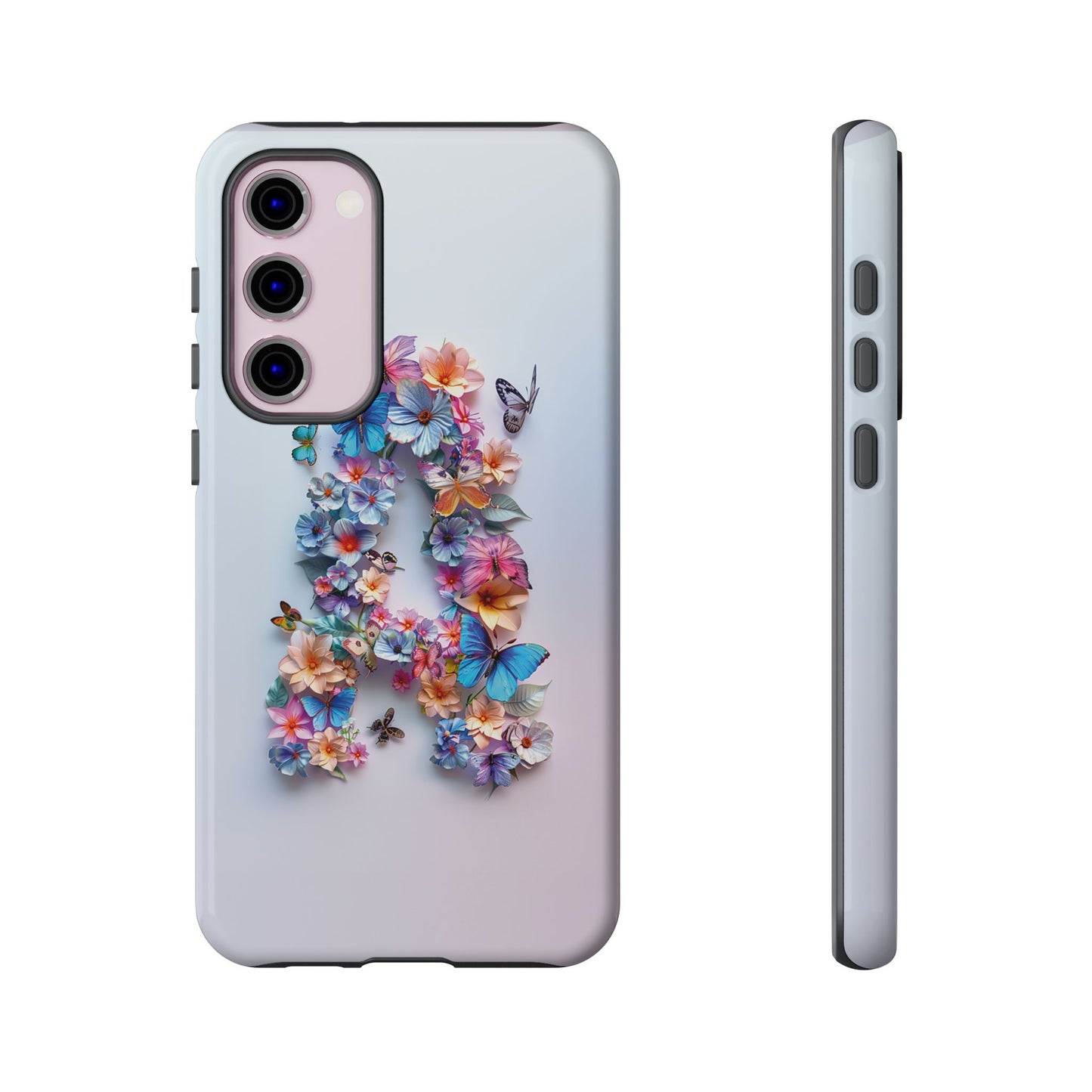 Floral Letter A Phone Case – Personalized Aesthetic Cover for iPhone, Samsung & Google Pixel