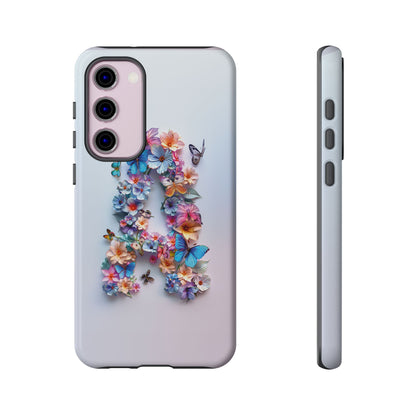 Floral Letter A Phone Case – Personalized Aesthetic Cover for iPhone, Samsung & Google Pixel
