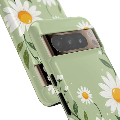 Green Floral Case, Daisy Pattern Design, Iphone Case Design, Perfect Gift For Her
