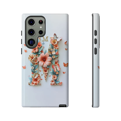 Floral Letter M Phone Case – Personalized Aesthetic Cover for iPhone, Samsung & Google Pixel