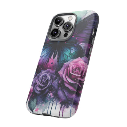 Mystic Bloom – Vibrant Butterfly & Rose Art Mobile Cover