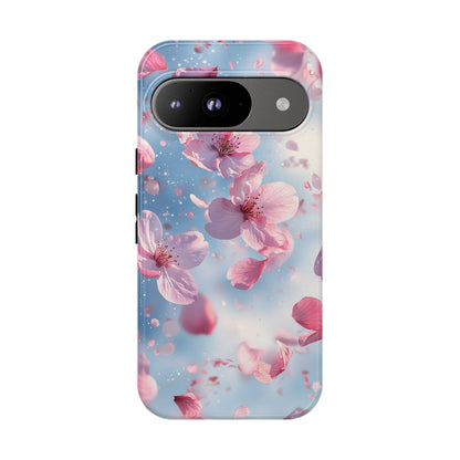 Cherry Blossom Drift Watercolor Phone Case for iPhone, google Pixel & Samsung