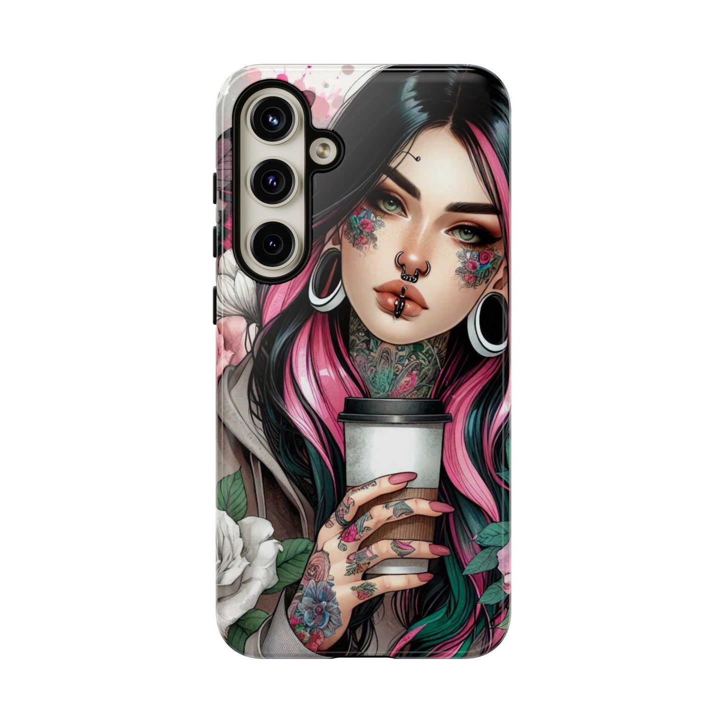 Tattooed Coffee Lover Art Mobile Case