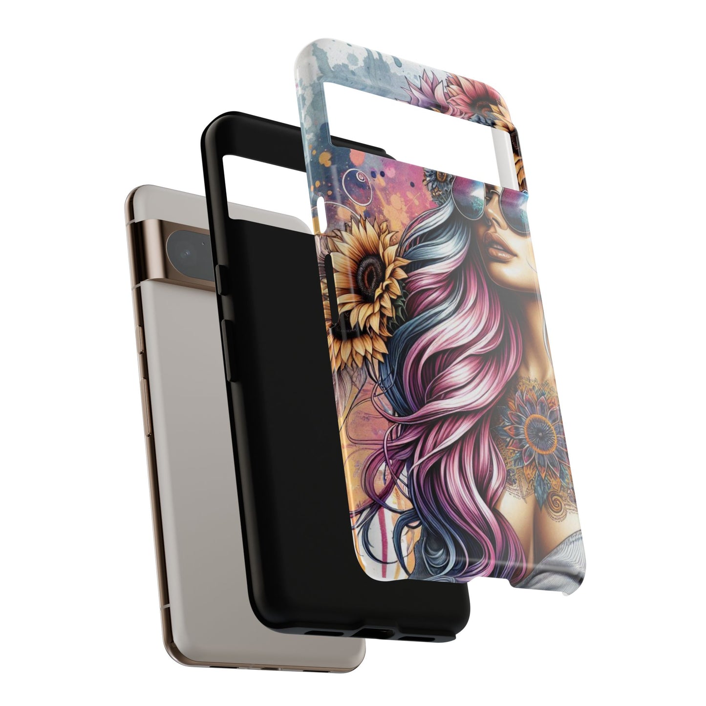 Bohemian Sunflower Queen – Retro Floral Fantasy Mobile Cover
