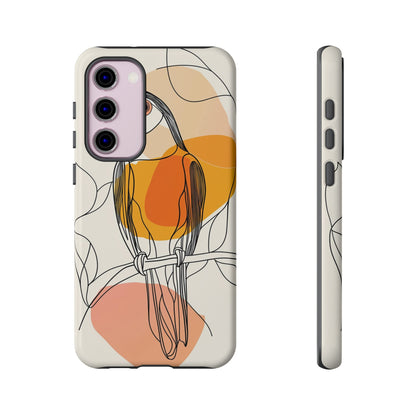 Tropical Lines: Abstract Toucan Art Phone Case for iPhone, Samsung & Pixel
