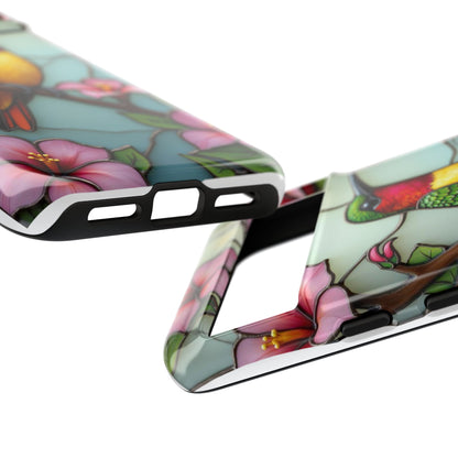 Elegant Hummingbird with Floral Mosaic | Artistic Nature Design