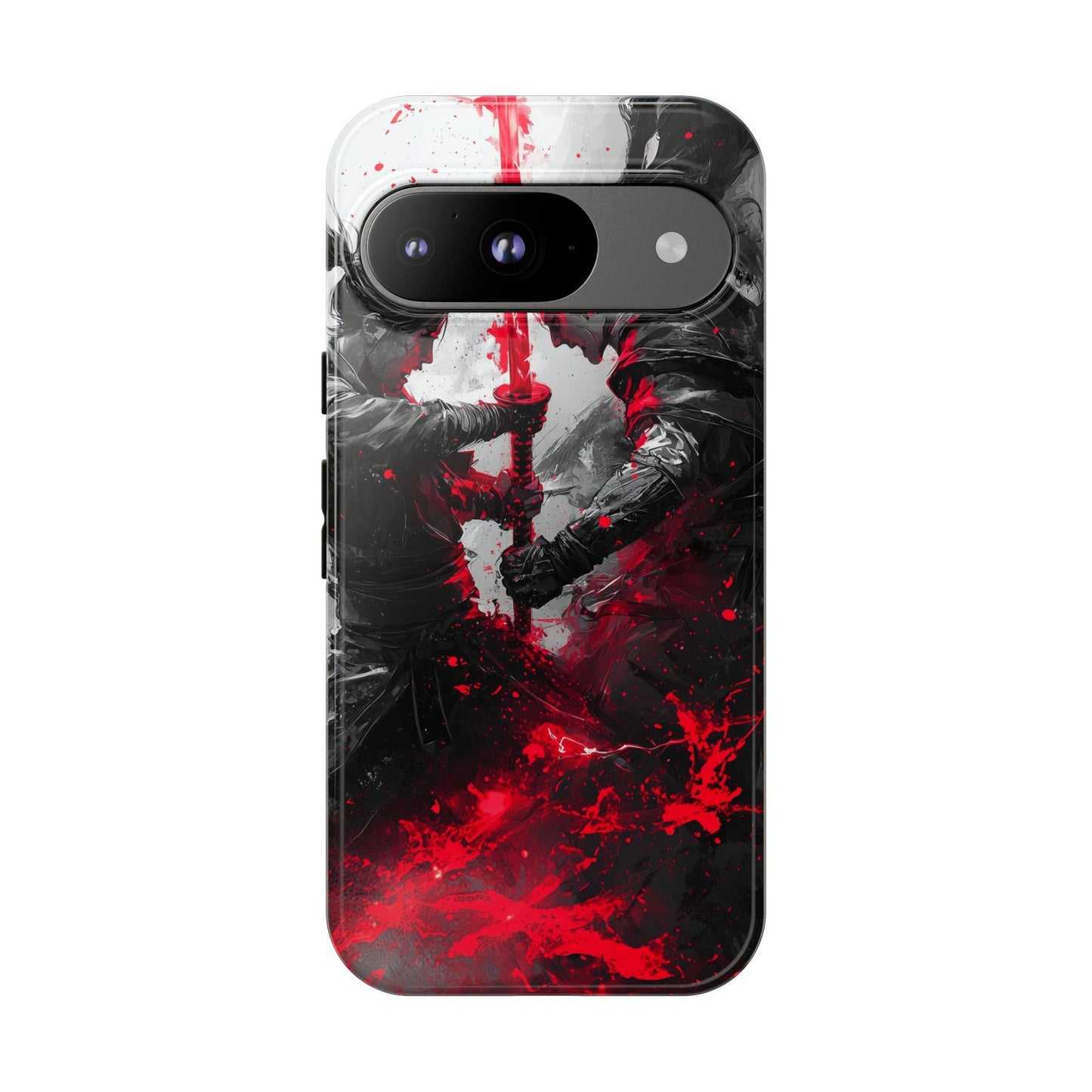 Duel of Fates | Red Energy Samurai Clash Phone Case for iPhone, Samsung & Pixel