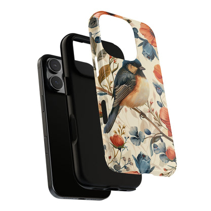 Floral Bird Phone Case - Elegant Nature-Inspired Cover for iPhone, Samsung & Google Pixel
