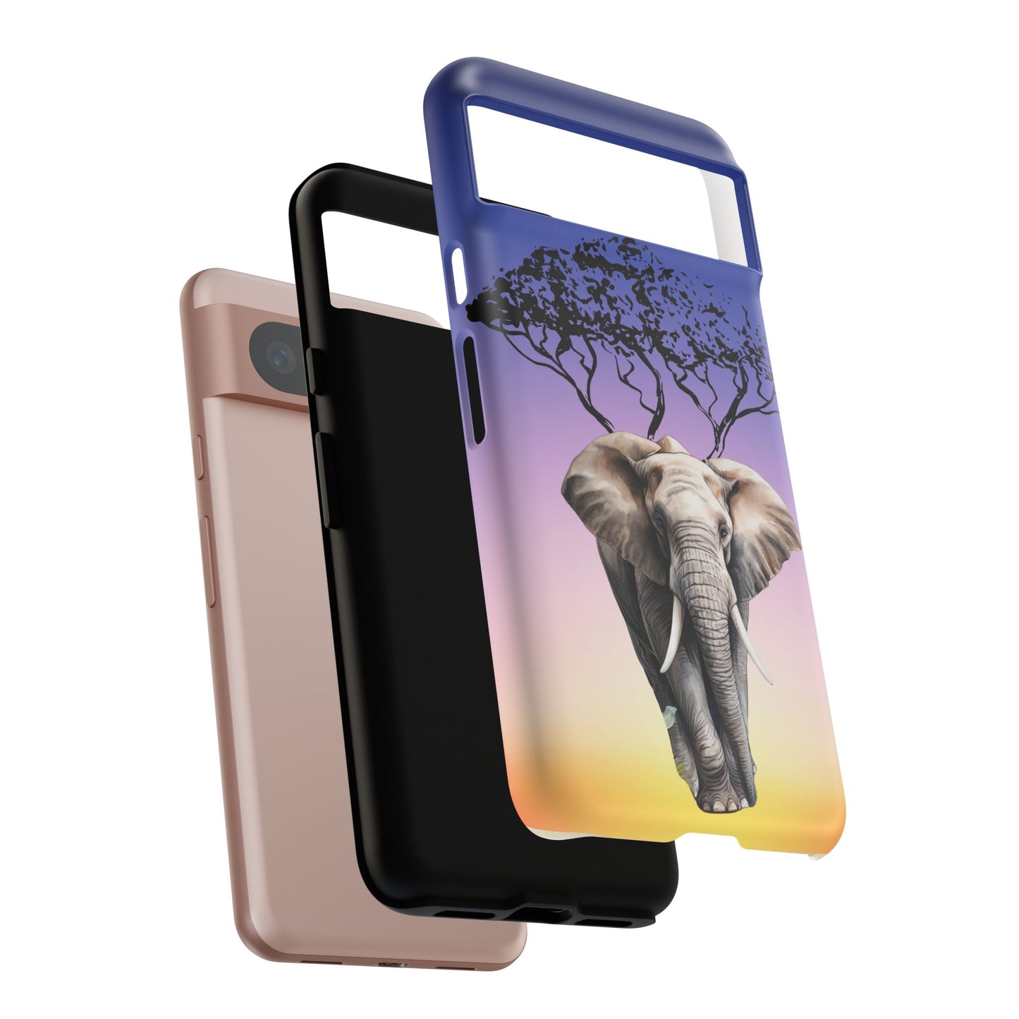 Surreal Elephant Tree Mobile Cover – Dreamy Sunset Fantasy