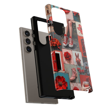 Red Sneakers & Roses Collage Phone Case