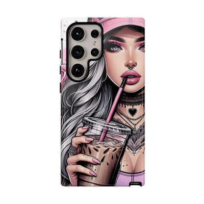 Pink Aesthetic Rebel – Iced Coffee & Inked Beauty Mobile Cover