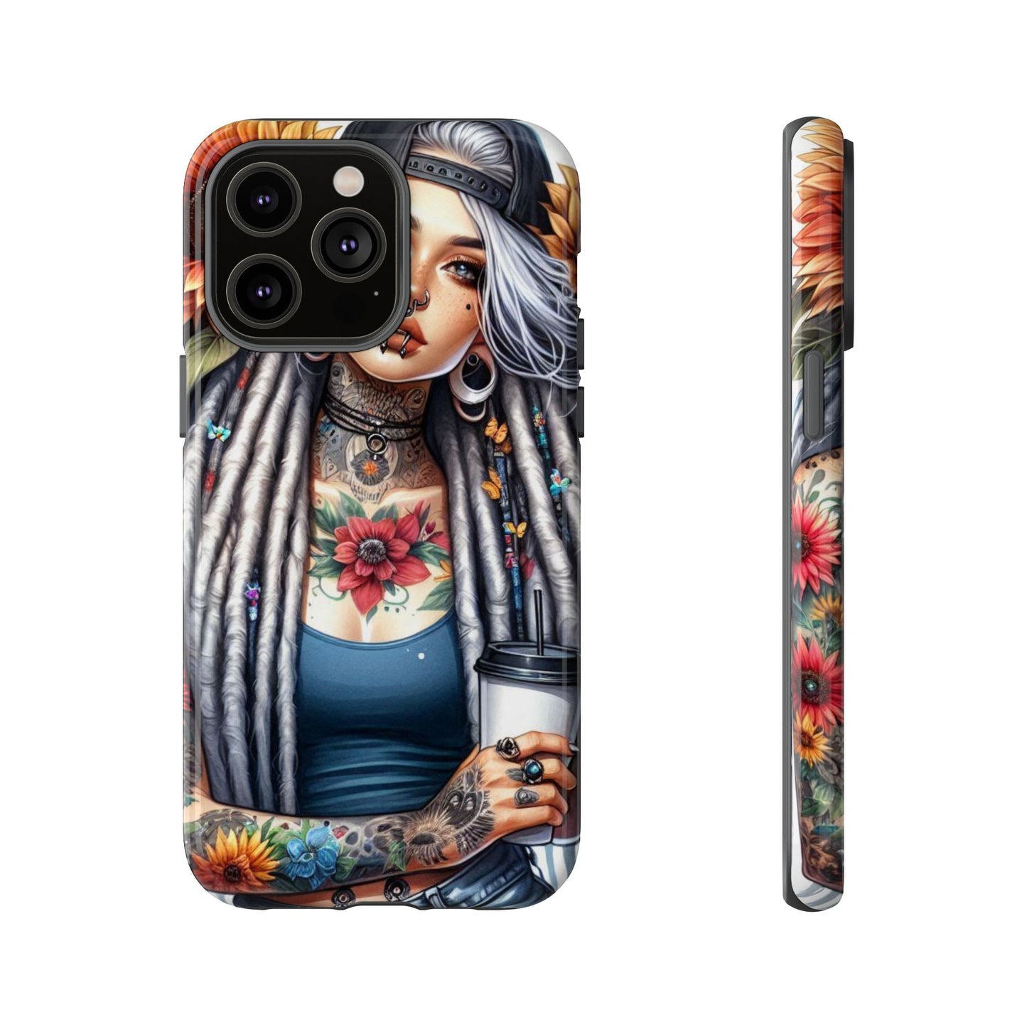 Sunflower Queen – Boho Rebel Tattoo Mobile Cover