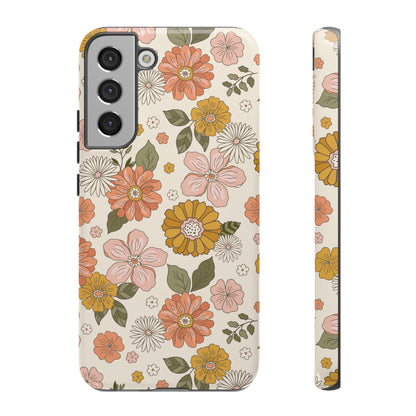 Retro Floral Phone Case - Vintage Aesthetic for iPhone, Samsung & Google Pixel