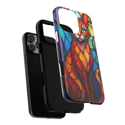 Geometric Cat: Colorful Abstract Portrait