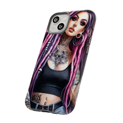 Tattooed Rebel – Gothic Cat Spirit Mobile Cover