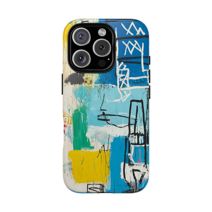 Artistic Phone Case – Jean-Michel Basquiat Graffiti Art - iPhone, Samsung & Google Pixel Cover - Artistic Painting Case,  Art Lover Gift