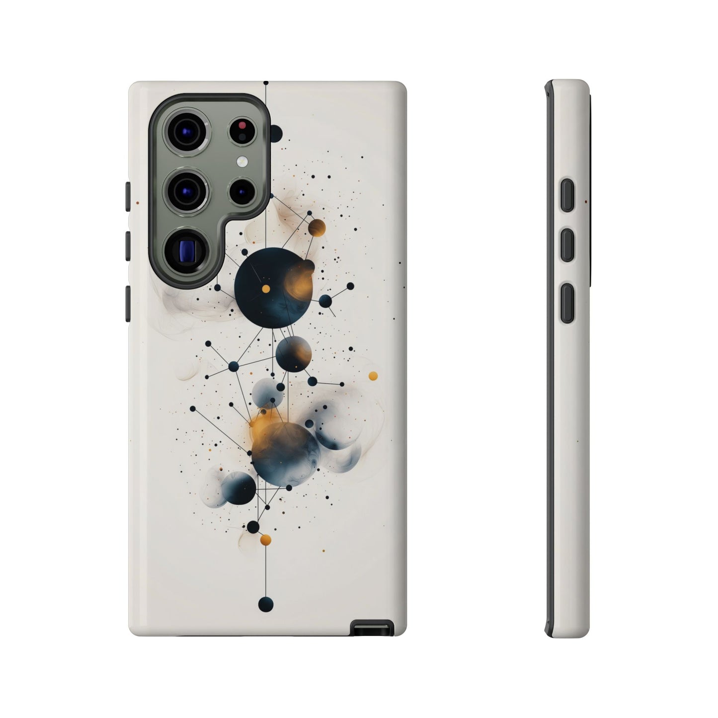 Cosmic Connect – Orbital Geometry Abstract Phone Case for iPhone, Google Pixel, Samsung