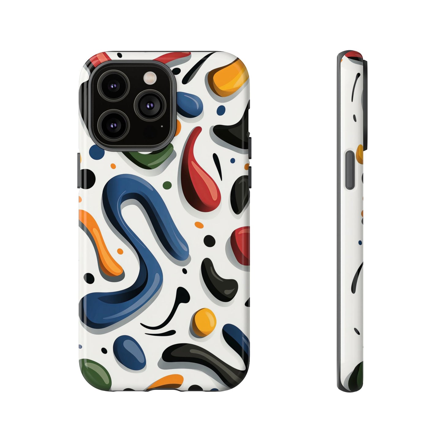 Color Cascade – Glossy Abstract Blob Case for iPhone, Pixel & Samsung