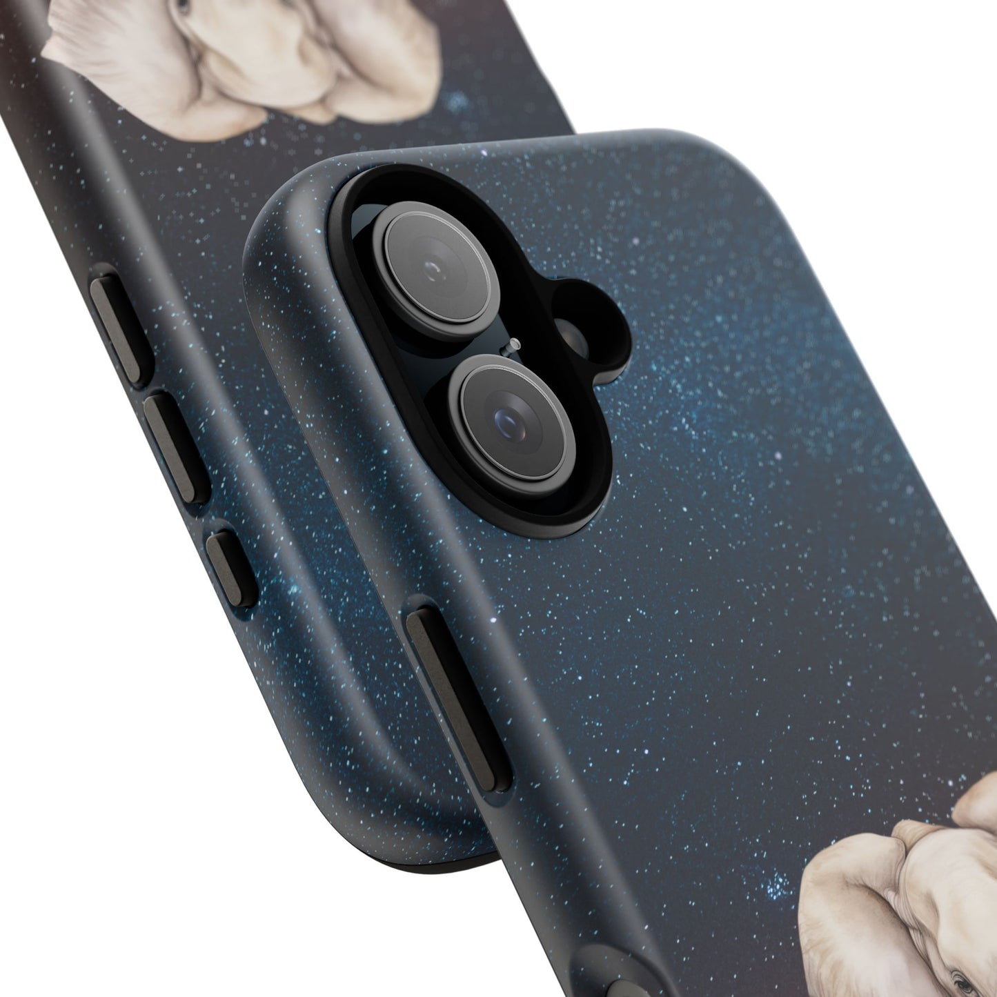Starry Safari Elephant Family Mobile Cover – Cosmic Wildlife Aesthetic