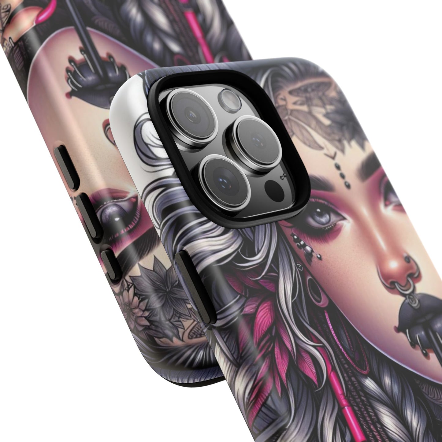 Icy Rebel – Silver Dreads & Edgy Street Chic Mobile Cover