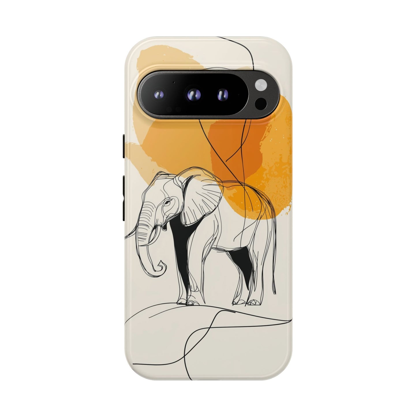 Grace in Strength: Abstract Elephant Sketch Phone Case for iPhone, Samsung & Pixel