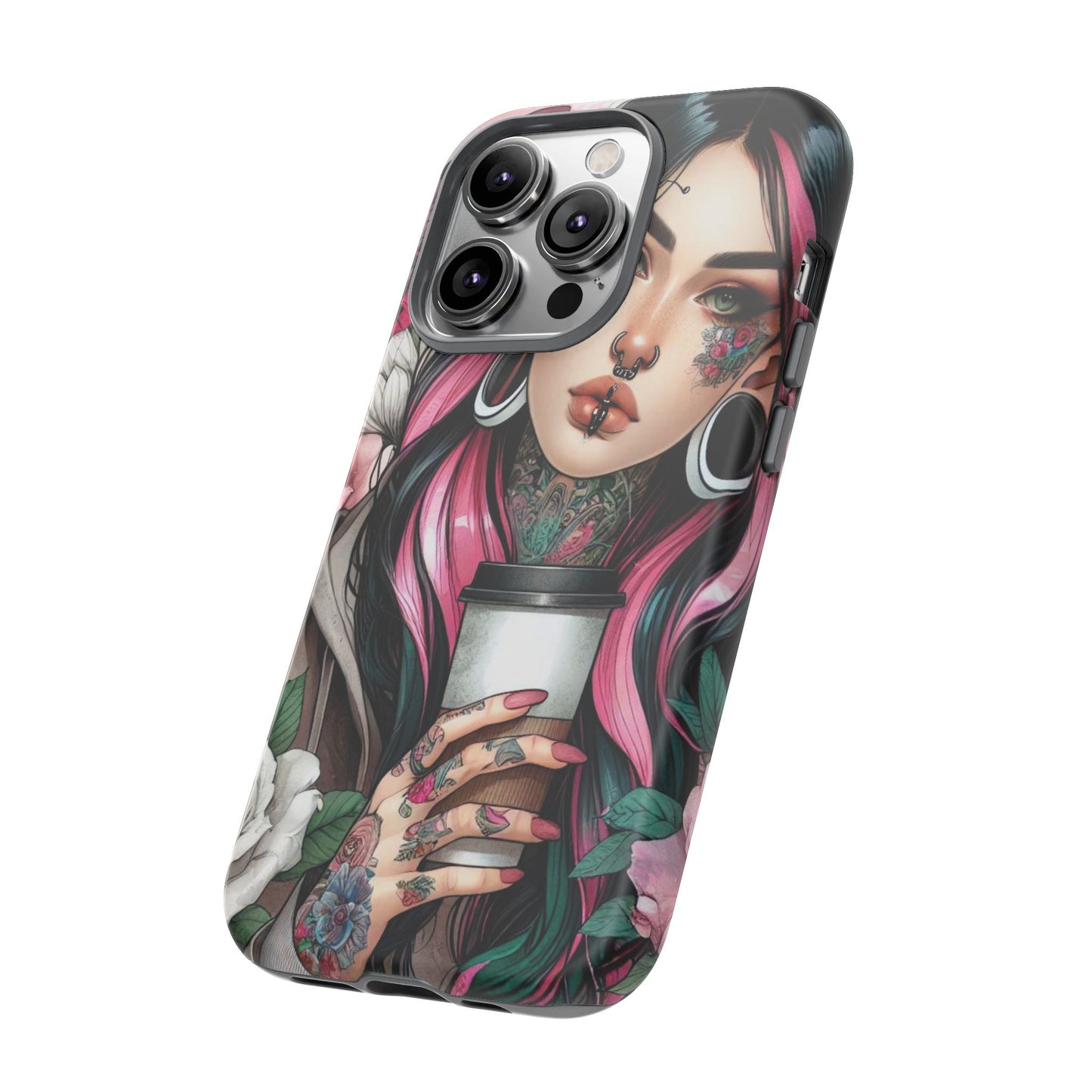 Tattooed Coffee Lover Art Mobile Case