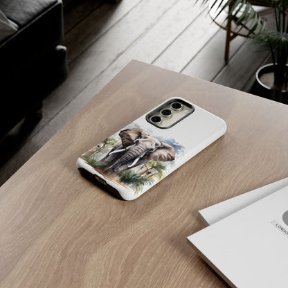Majestic Watercolor Elephant Mobile Cover – Artistic Wildlife Design