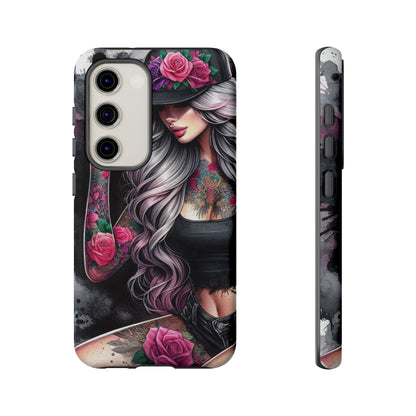 Ink & Roses – Edgy Floral Rebel Mobile Cover
