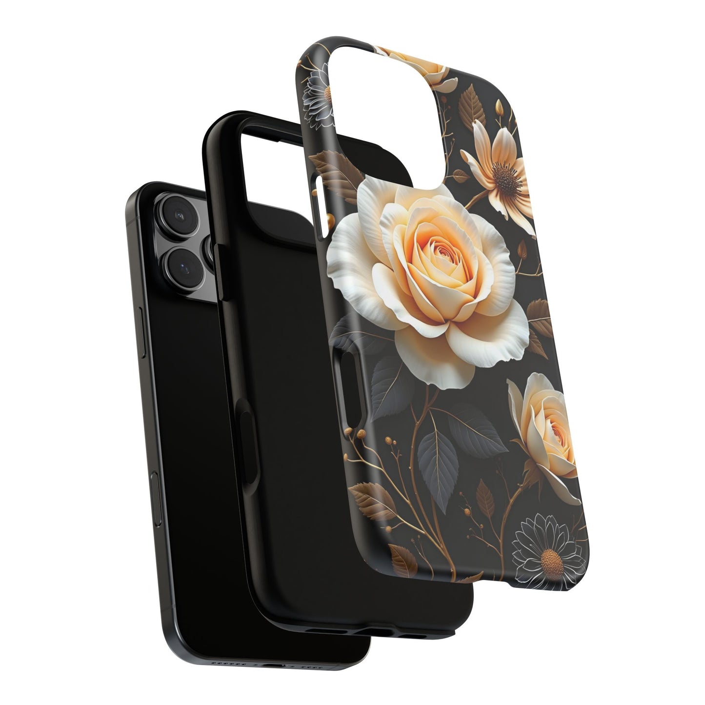 Elegant 3D Floral Design, Botanical Phone Case design for Iphone.